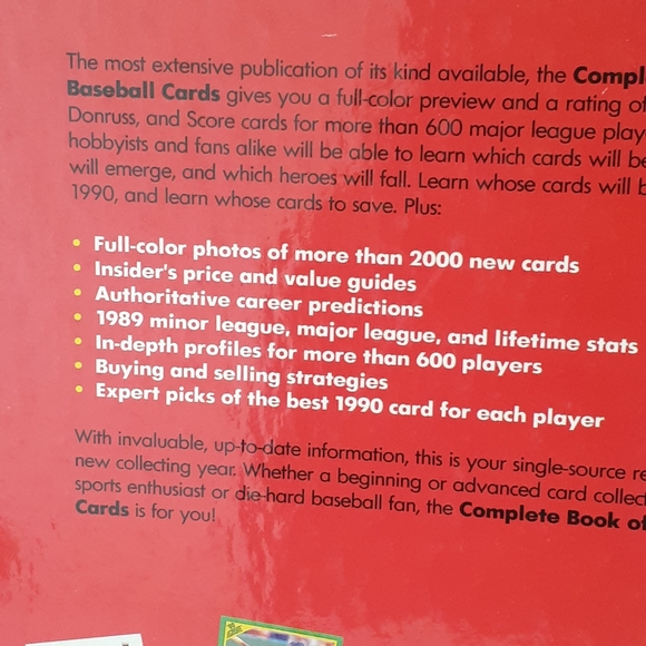 Vintage 1990 Complete Book Of 1990 Baseball Cards - Picture 6 of 15